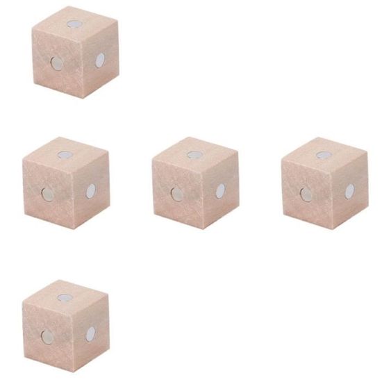 Carré en bois rond cube disques Craft blocs jouet créatif décoration briques eco