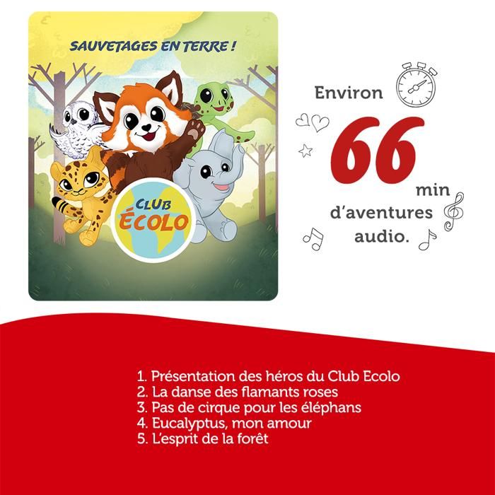 Tonies Green Team – Mission Sauvetage à Terre Avec Nina Le Panda Rouge - Figurine Toniebox