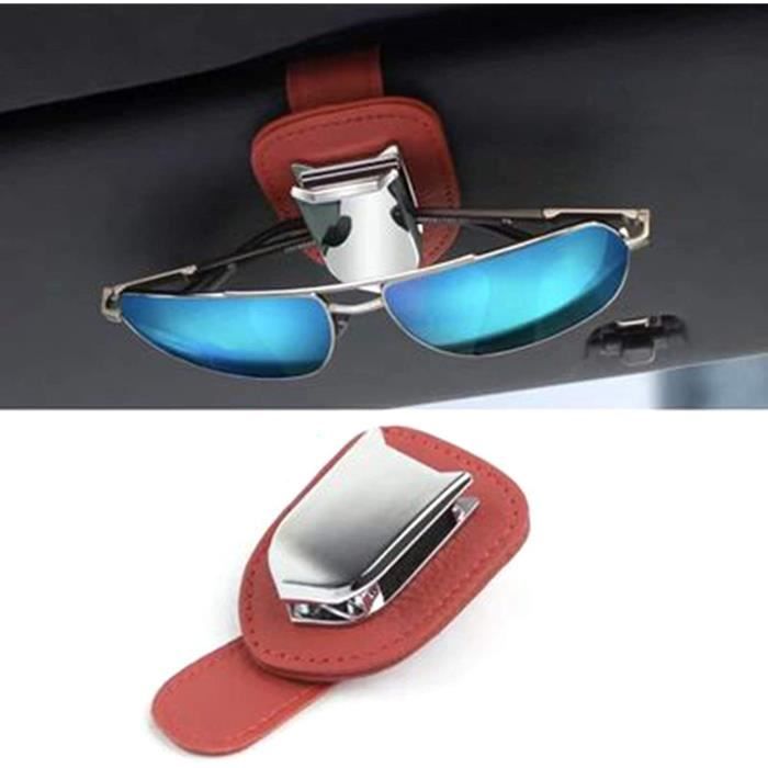 Porte-lunettes de soleil pour voiture - Beige - 2 pcs