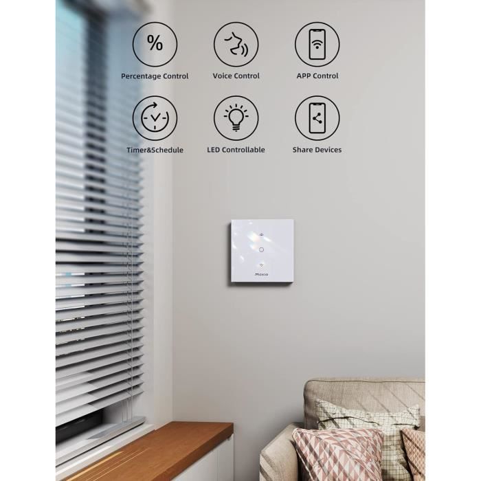 Homekit Interrupteur Volet Roulant Connecté, Interrupteur WiFi pour ...