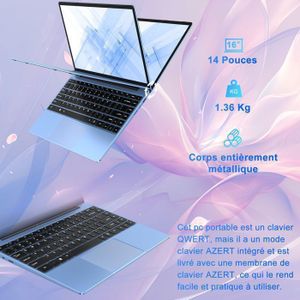 Ordinateur Portable Aocwei 14,1 Pouces Rose – Comme Neuf, Très Peu Servi