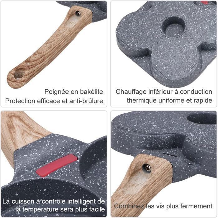 Poêle Antiadhésive En Aluminium Rose – Idéale Pour Omelettes, Crêpes Et Pancakes, Cuisson Facile