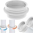 Adaptateur Tuyau Climatiseur Mobile Blanc Raccord Tuyau Climatiseur Mobile 130-150mm Kit Evacuation Climatiseur pour