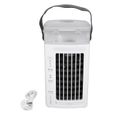 Climatiseur Portable – Réservoir 480ml, 3 Vitesses, LED 7 Couleurs – Pour Bureau, Chambre, Voyage – Blanc