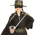 Kit Zorro Epée en plastique masque et chapeau enfant - Noir-0