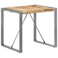 Table de salle à manger en bois de manguier brut - Style Contemporain - 80x80x75 cm-0