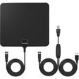 Prise En Charge Amplificateur De Signal HDTV Puissant ATSC Int/érieur 720p//1080i//1080p Amplificateur De Signal USB Antenne TV Num/érique HD Amplifi/ée Longue Port/ée 80 Miles C/âble Coaxial USB Panneau