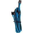 CORSAIR Premium Individually Sleeved Split PCIe cable (2 connectors), Type 4 (Generation 4), BLUE/BLACK (CP-8920256)-0