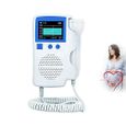 Sonar prénatal Doppler pour bébé Moniteur de fréquence cardiaque fœtal, surveillance du rythme cardiaque mouvement fœtal avec batter-0