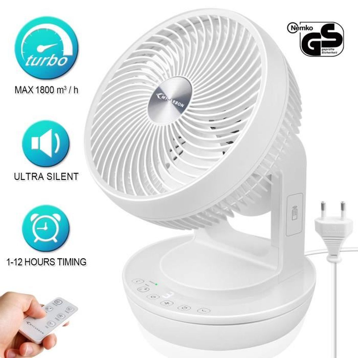 Mycarbon Ventilateur Silencieux Avec Telecommande 1800m H Achat