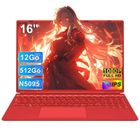 NOTODD PC Portable 16''- Stockage 12Go+512Go - Celeron N5095 - Ordinateur Portable Windows 11 - FHD 1920*1200 - 5G/2.4G WiFI -