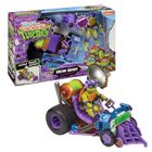 TMNT - TORTUES NINJA Tortues Ninja, Buggy Véhicule Deluxe, Avec figurine 12 cm, Modèle Donatello, Pour les enfants dès 4 ans, T02001
