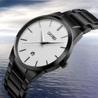 SHARPHY Montre Homme de Marque Haut de Luxe Acier - Dateur - Etanche - Quartz - Analogique - Blanc