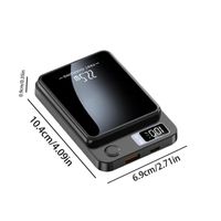 noir 10000mah-Chargeur sans fil magnétique rapide, batterie externe, 22.5W,Mag Safe, iPhone 11, 12, 13, 14, P