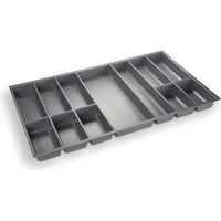 ORGA-BOX® III Bac à couverts gris argentér pour 90 cm tiroirs p.ex. Nobilia dès 2013 (473,5 x 794 mm):  Cuisine & Maison