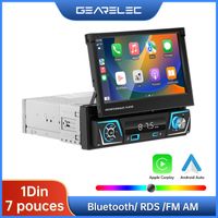GEARELEC Autoradio Android 7 Pouces avec carplay Android Auto Bluetooth RDS FM AM Support Mirror Link