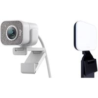 Logitech StreamCam  Webcam Streaming, la solution ultime pour apparaitre toujours au top a la camera - Blanc + Logitech Litra