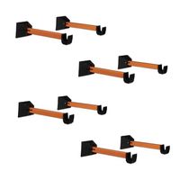 Set de 8 supports muraux pour vélos RELAXDAYS - Orange et noir