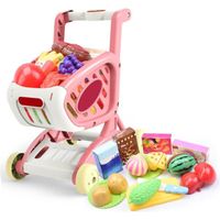 Chariot de courses pour enfants - VGEBY - avec fruits, légumes et accessoires