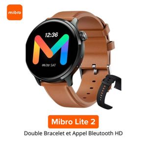 MONTRE CONNECTÉE Mibro Watch Lite 2 - Montre connectée avec Double Bracelet et Appel Bluetooth HD