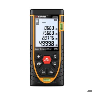 MIDE Télémètre laser numérique ±2mm avec niveaux à bulles 70 m - Bricolage