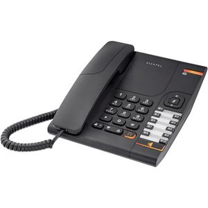 Téléphone fixe téléphone filaire analogique VoIP Noir