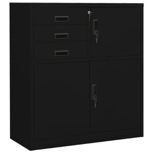 ARMOIRE DE BUREAU SVP- MODERNE Armoire de bureau Noir 90x40x102 cm A