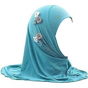 ECHARPE - FOULARD Filles Musulman Hijab Floral Dentelle Simple Style Foulard Enfants Islamique Arabe Écharpe Châles Tête Wrap Chapeaux Extensi[u16881]