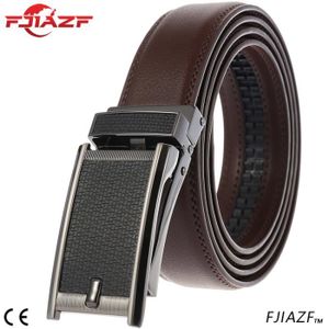Homme Luxe Automatique Boucle Ceinture en cuir Ceinture Ceinture Ceinture Sangle buckl B0D8