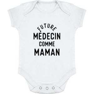 BODY body bébé | Cadeau imprimé en France | 100% coton | Future médecin comme maman