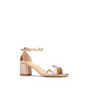 Sandale talon deals carré doré