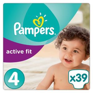 COUCHE PAMPERS Active Fit Taille 4 - 8 à 16kg - 39 couche