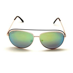 Lunettes De Soleil Vintage Années 90 - Style Aviateur, Monture Marron Plastique, Verres En Verre (Occasion)