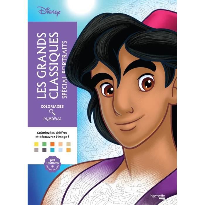 Disney Aladdin - Mon grand bloc de coloriages avec stickers Pas Cher