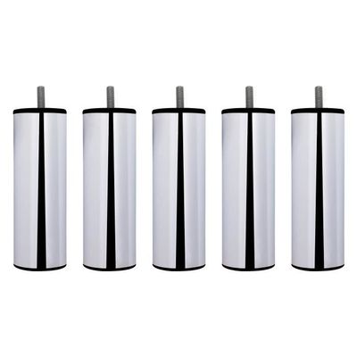 5 Pieds De Meuble Cuisine Canape Acier Chrome 15 Cm 5 Ecrous A
