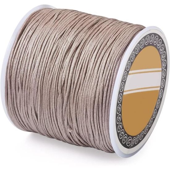 Cordon Polyester Ciré Café Pour Bijoux Et Macramé - 2mm X 91m - Bobine Pratique