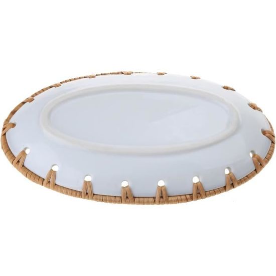 Tapis Rond En Rotin Style Japonais - Diamètre 40 Cm - Tissé Main Antidérapant - Pour Salon, Chambre, Déco