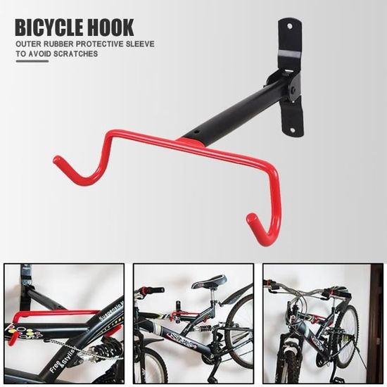 Support de support mural pour velo de montagne Support de support pour velo Crochet de suspension en acier xu661 Cdiscount Sport