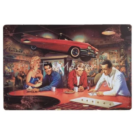 40063-20x30 cm -Affiche de cinéma Vintage en plaque métallique pour fille, Pin up Sexy, autocollant de peinture d&#39art mural, déco