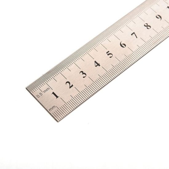 2 Règles En Acier Inoxydable - 20 Cm Et 30 Cm - Double Face Cm/pouces - Pour Bureau, Étude, Dessin