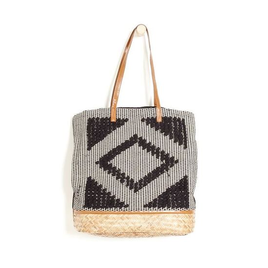 Camaieu Cabas fond paille femme ABATIK NOIR NOIR Cdiscount Pret a Porter
