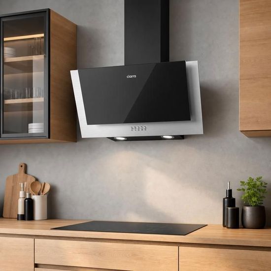 Hotte Aspirante CIARRA 60cm 370m³/h - Classe A++ - Évacuation Ou Recyclage - Inox - Filtres Inclus
