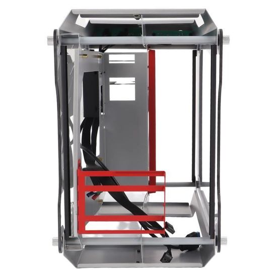 Châssis Ouvert Pour Test De Configuration PC - Compatible ATX, Micro-ATX, Mini-ITX - Noir Métal, Dimensions 440x265x128 Mm - 12
