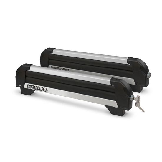 Porte-skis De Toit MENABO - Pour 4 Paires De Skis / 2 Snowboards - Universel - Aluminium Argenté - Neuf