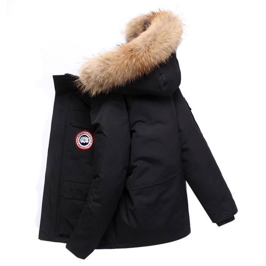 Parka homme capuche d hiver chaud Marque Fourrure Manteau Homme