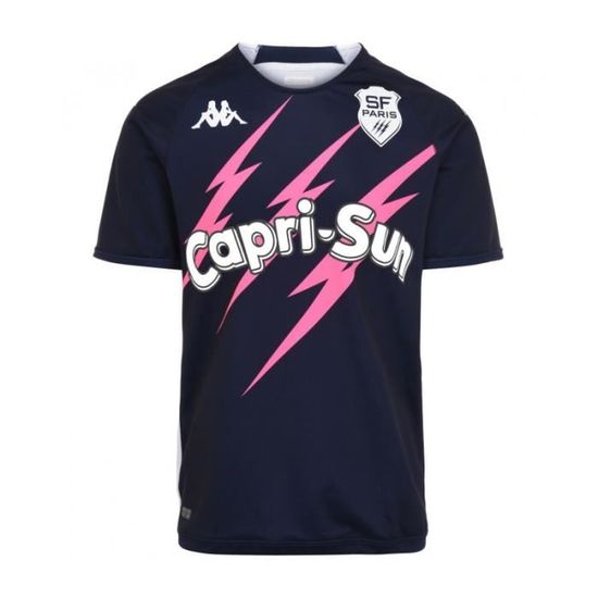 Maillot Rugby Stade Francais Paris Exterieur 2022 2023 Enfant Kappa Bleu Manches Courtes Garcon Cdiscount Sport