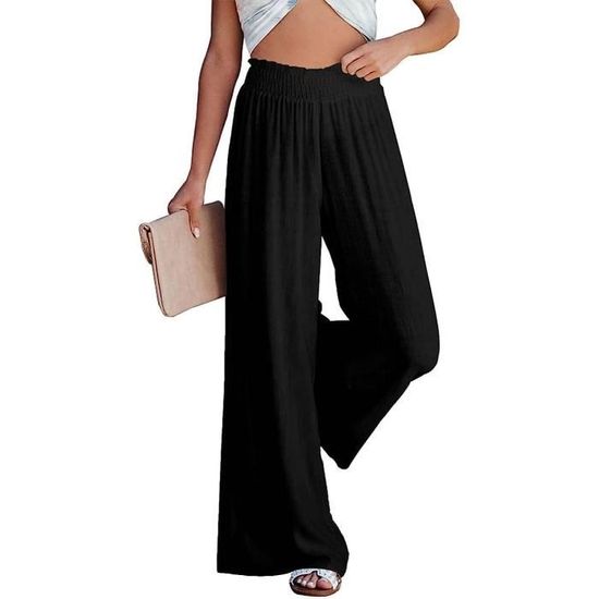 Pantalon leger femme taille élastiquée best sale