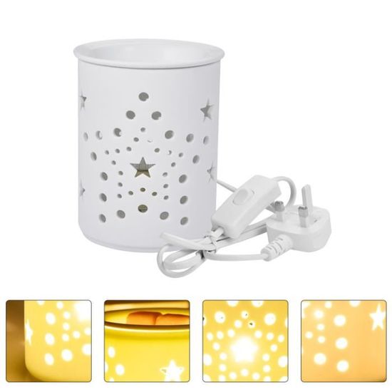 1pc Ceramic Pentacle Aromatherapy Lamp bruleur de parfum - diffuseur de parfum bougeoir - photophore - bougie - senteur