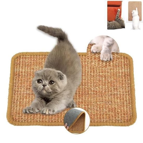 Tapis Grattoir Rond Pour Chat Avec Balle Suspendue - Protection Meubles - Pour Sol, Mur Ou Canapé - 2