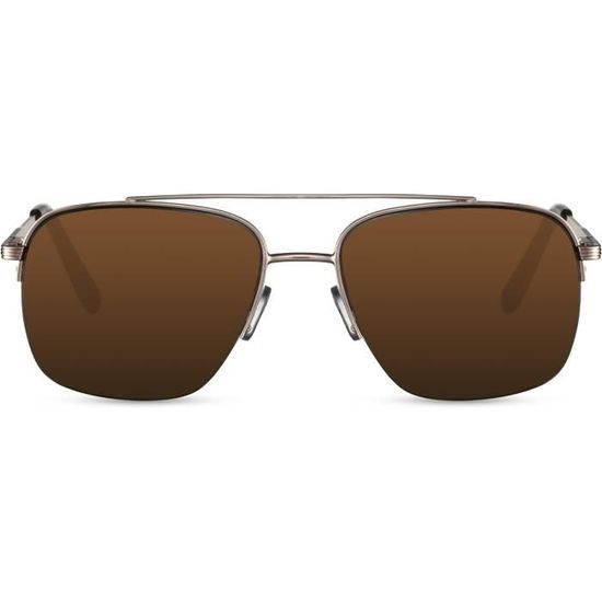 Lunettes De Soleil Bois WOODONLY - Polarisées UV400 - Style Rétro Unisexe - 26g Seulement